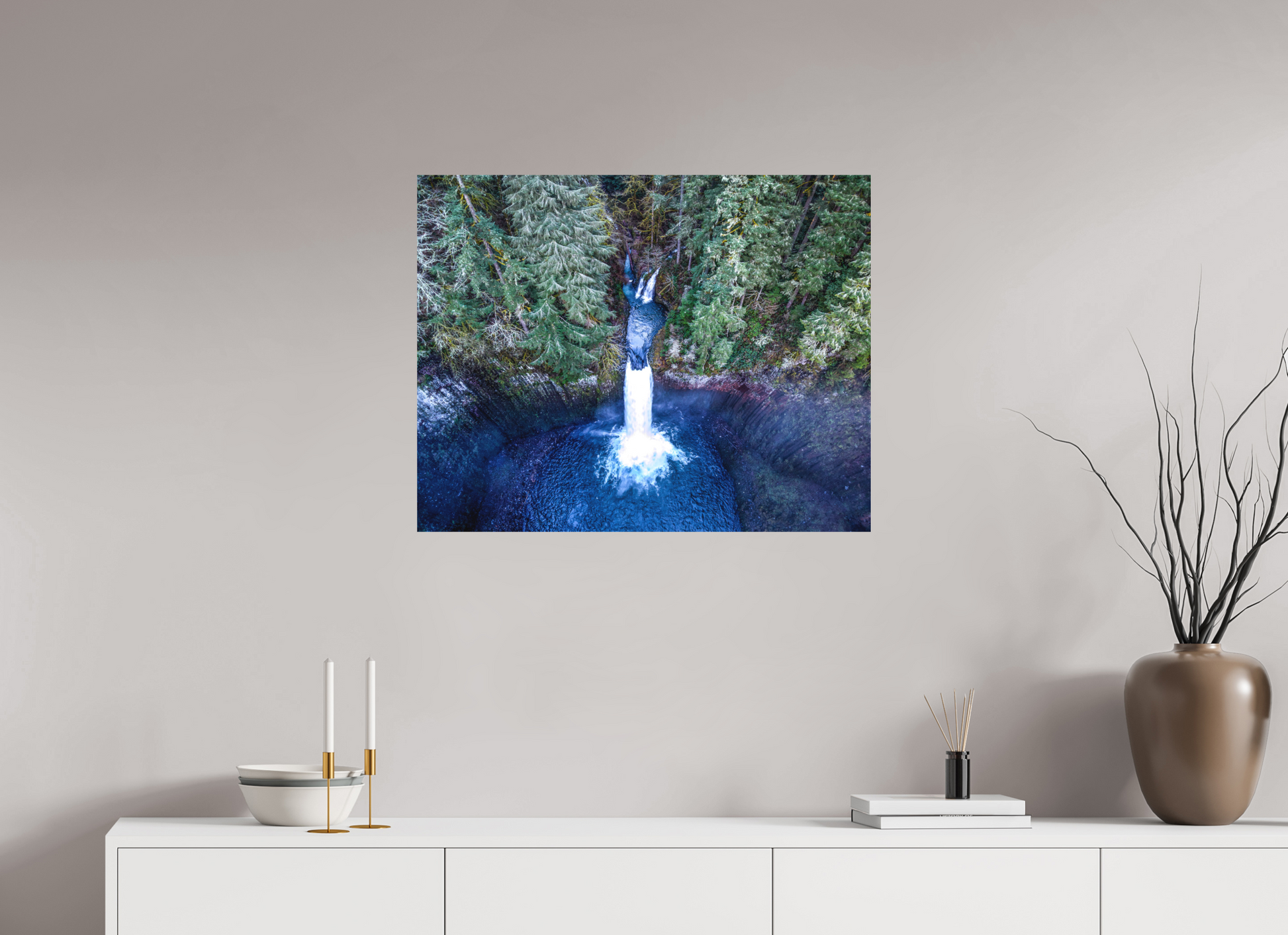 30.6 x 24″, Gallery Metal No Frame "Hidden Falls"